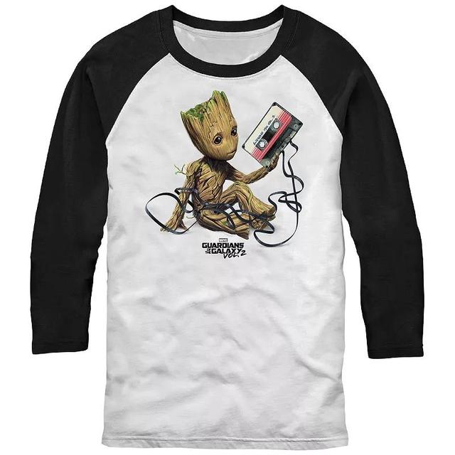 Mens Marvel Guardians Of The Galaxy Vol. 2 Groot Tape Raglan Graphic Tee Product Image