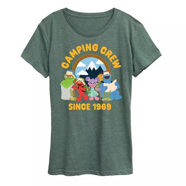 Womens Sesame Street Camping Crew 1969 Graphic Tee Product Image