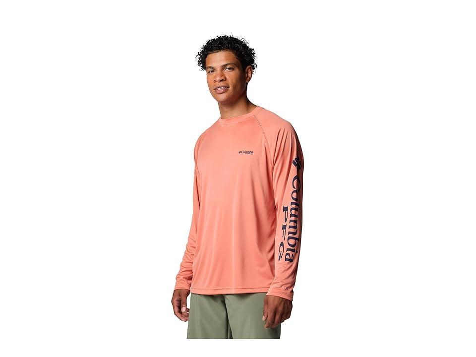 Columbia Terminal Tackle L/S Shirt (Faded Peach/Collegiate Logo) Men's T Shirt Product Image