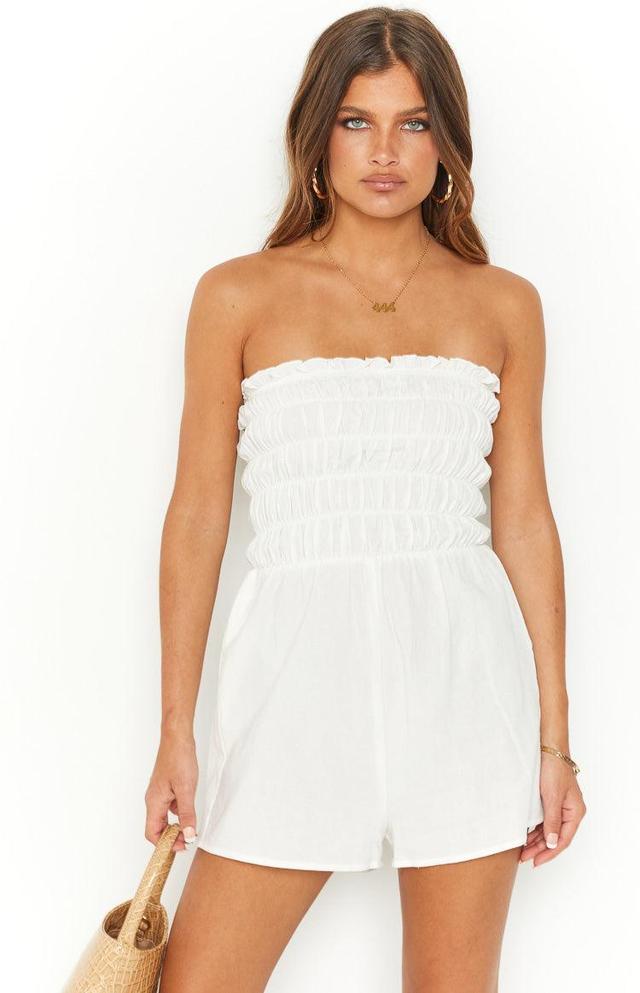 Jade White Playsuit Product Image