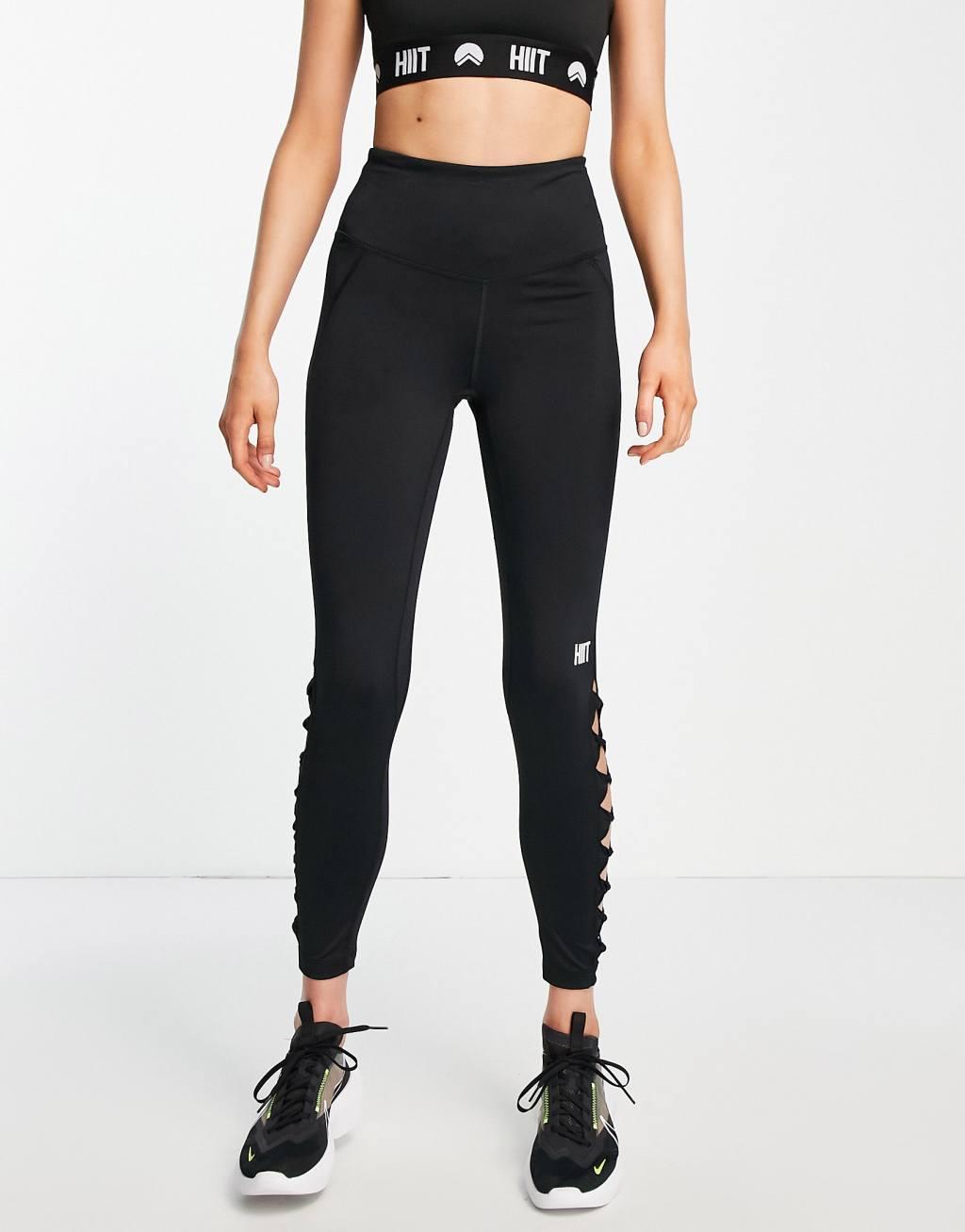 HIIT twist back legging in black Product Image