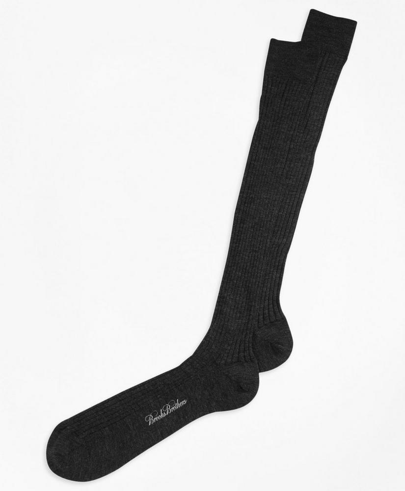 Merino Wool Ribbed Over-the-Calf Socks Product Image