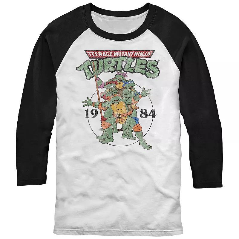 Mens Nickelodeon Teenage Mutant Ninja Turtles Elite Group Est. 1984 Raglan Tee Product Image