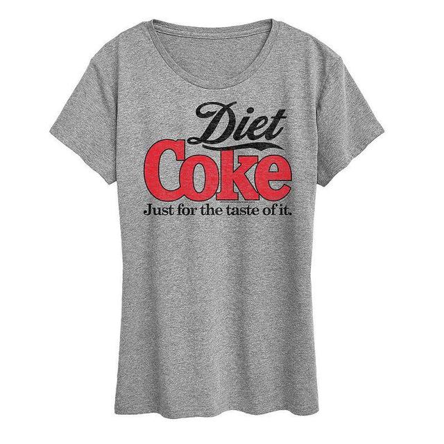 Womens Diet Coke Retro Logo Graphic Tee Grey Gray Product Image