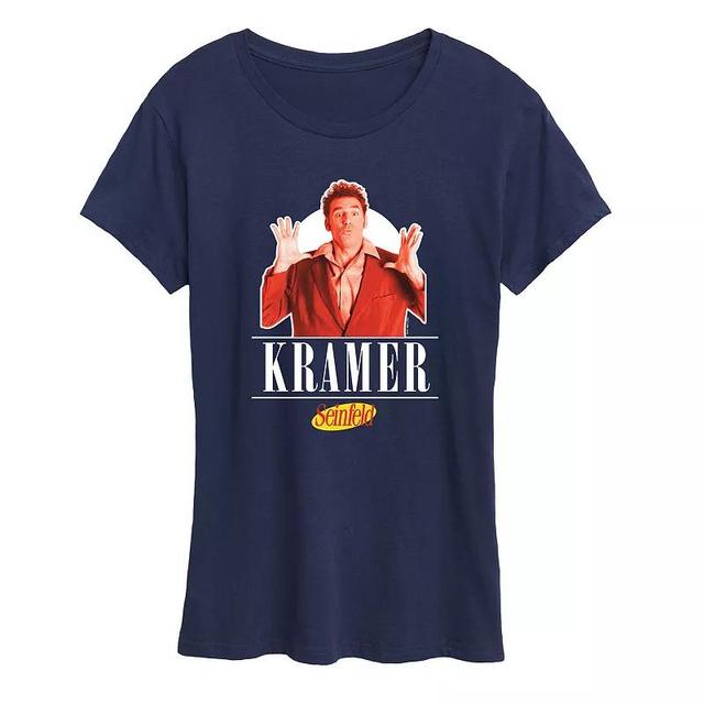 Womens Seinfeld Kramer Graphic Tee Blue Product Image