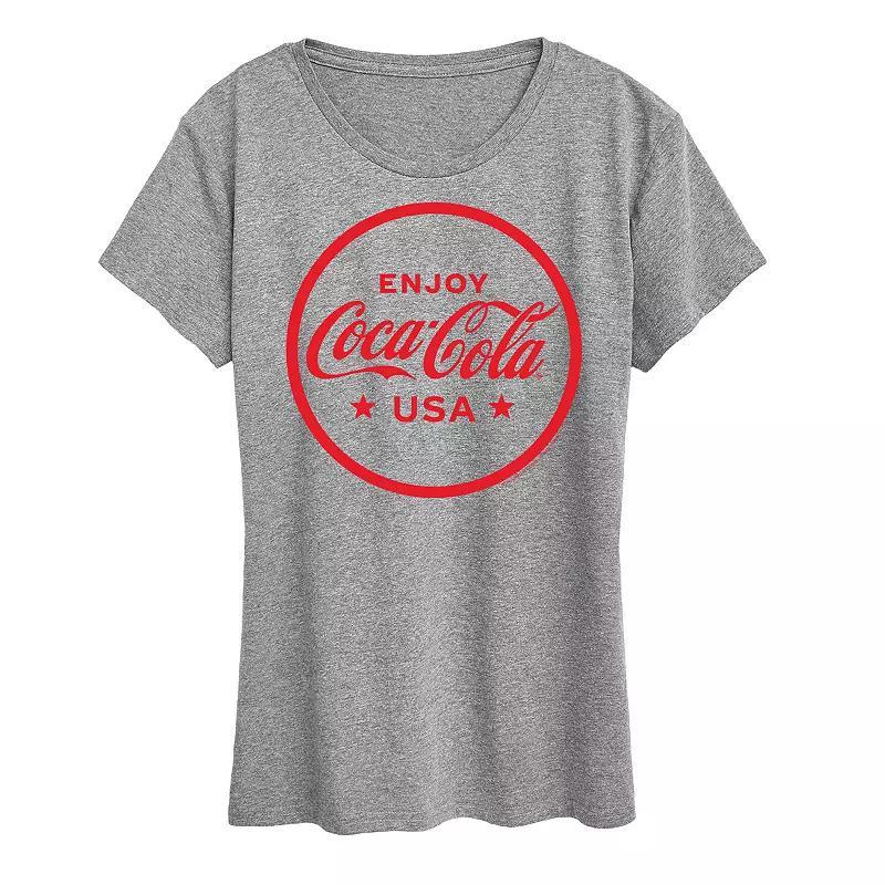 Womens Coca-Cola USA Graphic Tee, Girls Grey Gray Product Image