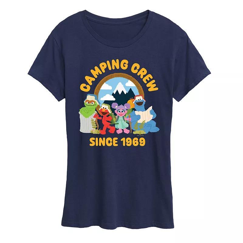 Womens Sesame Street Camping Crew 1969 Graphic Tee Product Image