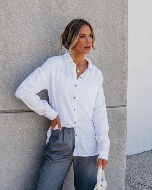 White Button Down Shirt - FINAL SALE Product Image