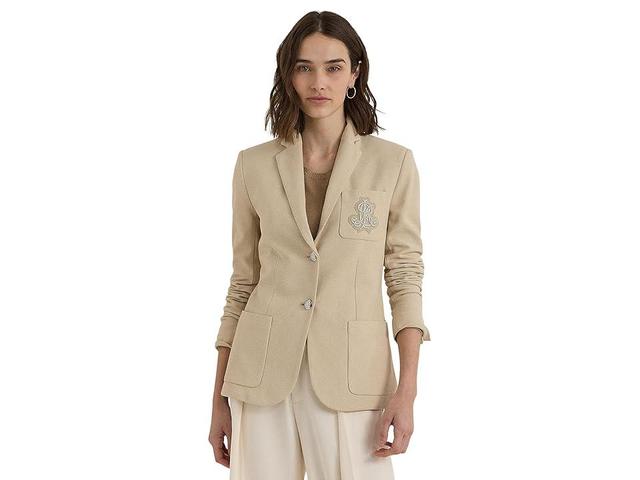 Lauren Ralph Lauren Petite Bullion Jacquard Blazer (Explorer Sand) Women's Jacket Product Image