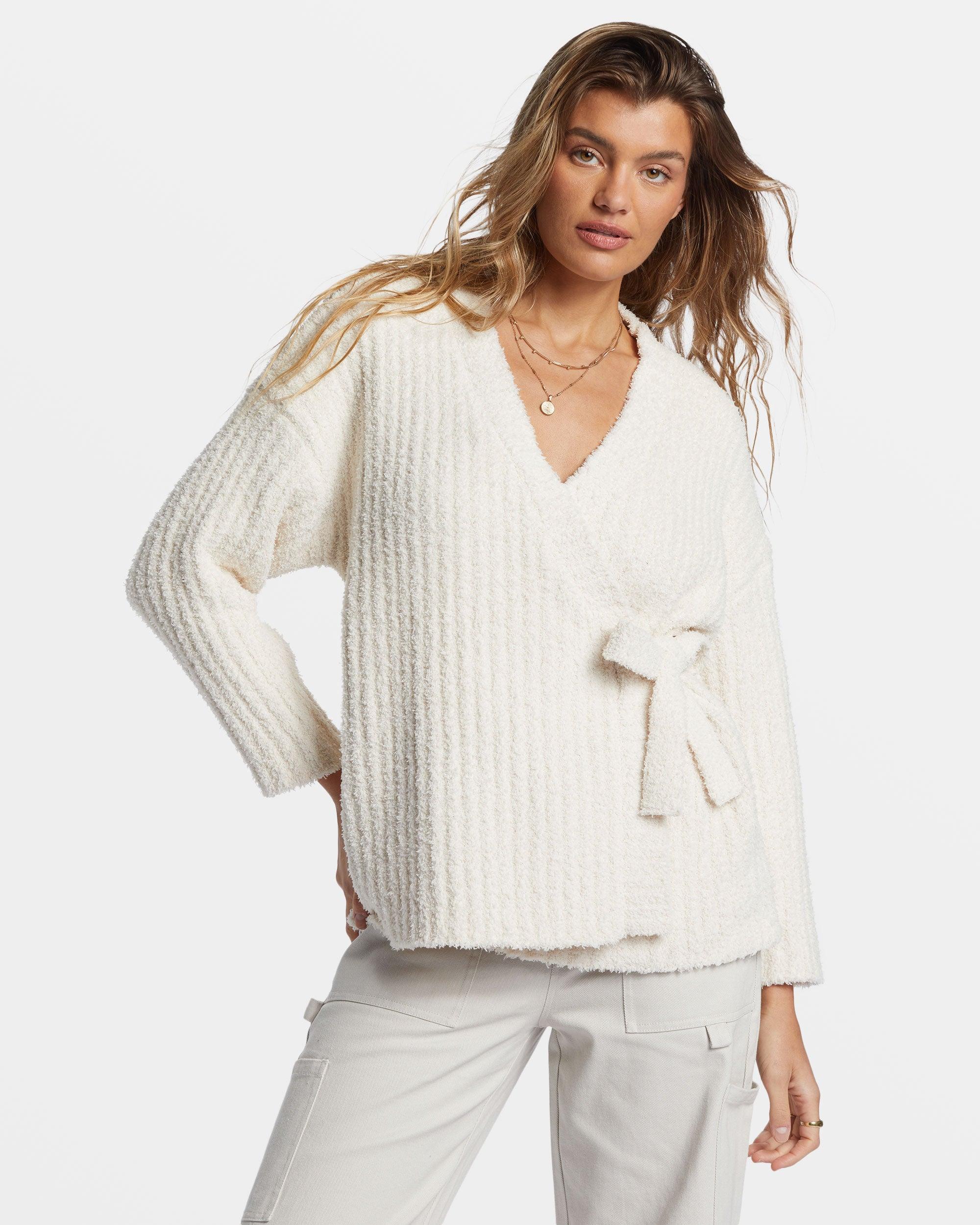 Soft Sand Wrap Cardigan - White Cap Female Product Image