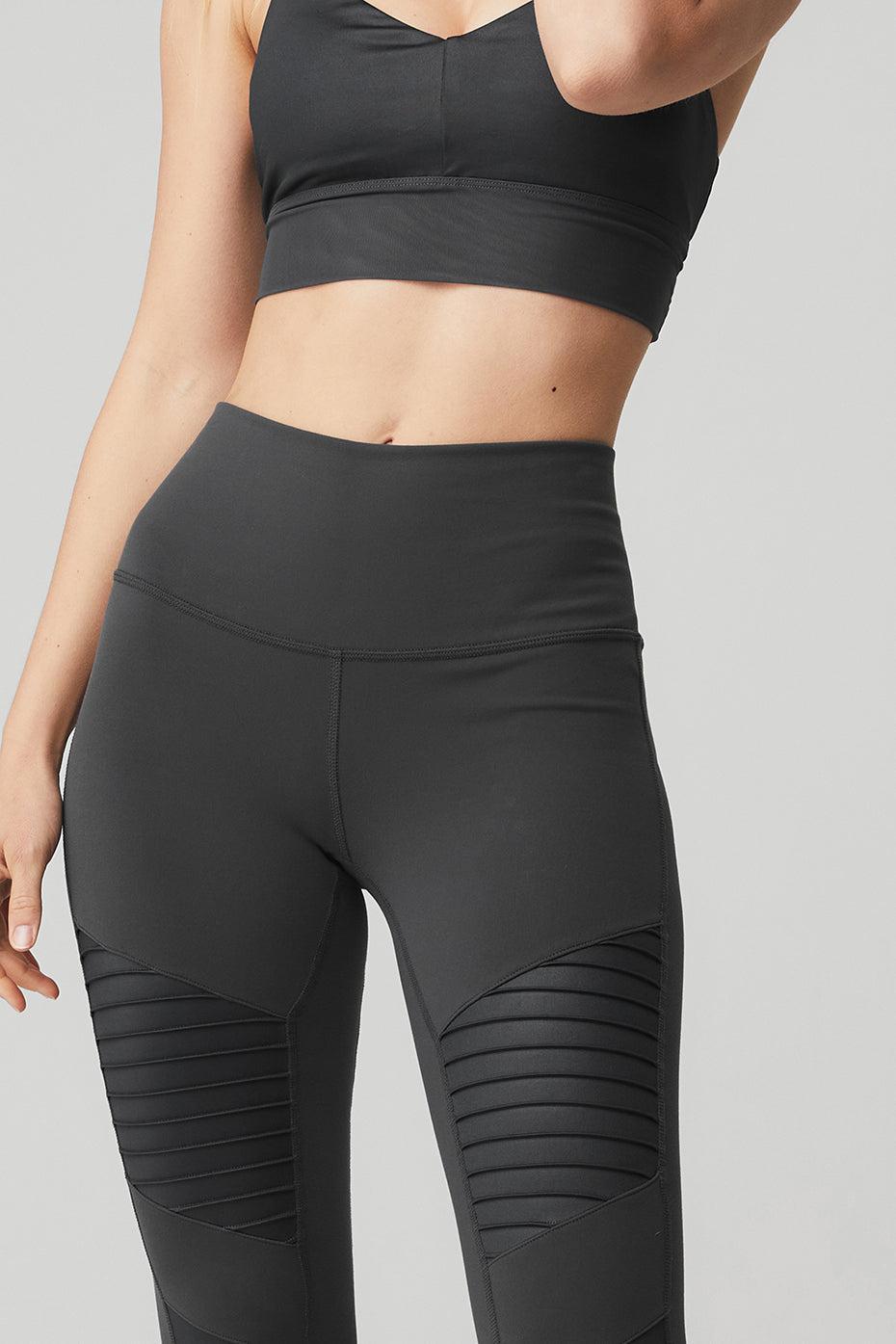 High-Waist Moto Legging - Anthracite/Anthracite Glossy Product Image