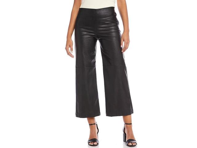 Karen Kane Plus Size Cropped Faux Leather Pants Women's Jumpsuit & Rompers One Piece Product Image