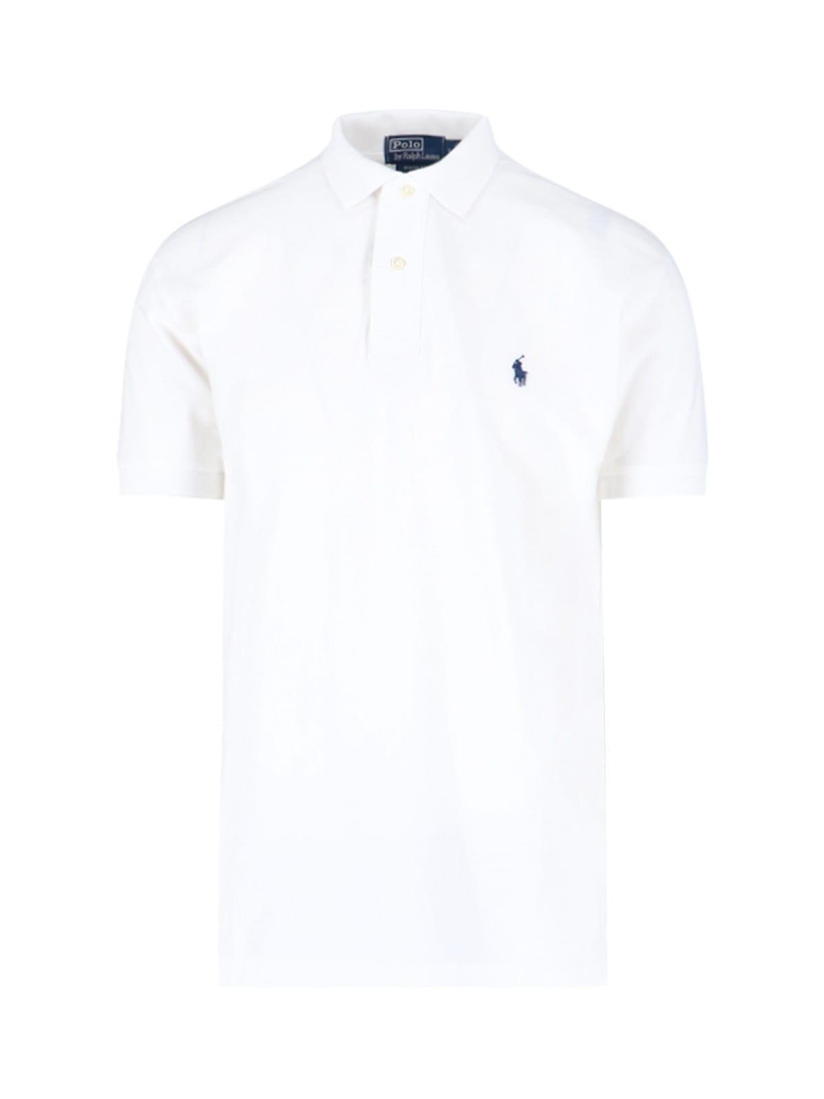 Embroidered-logo Polo Shirt In White Product Image