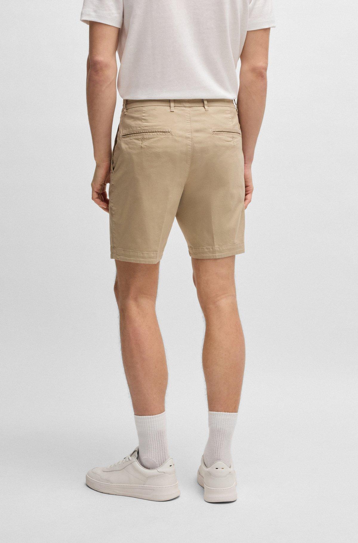 Slim-fit shorts in stretch-cotton twill Product Image