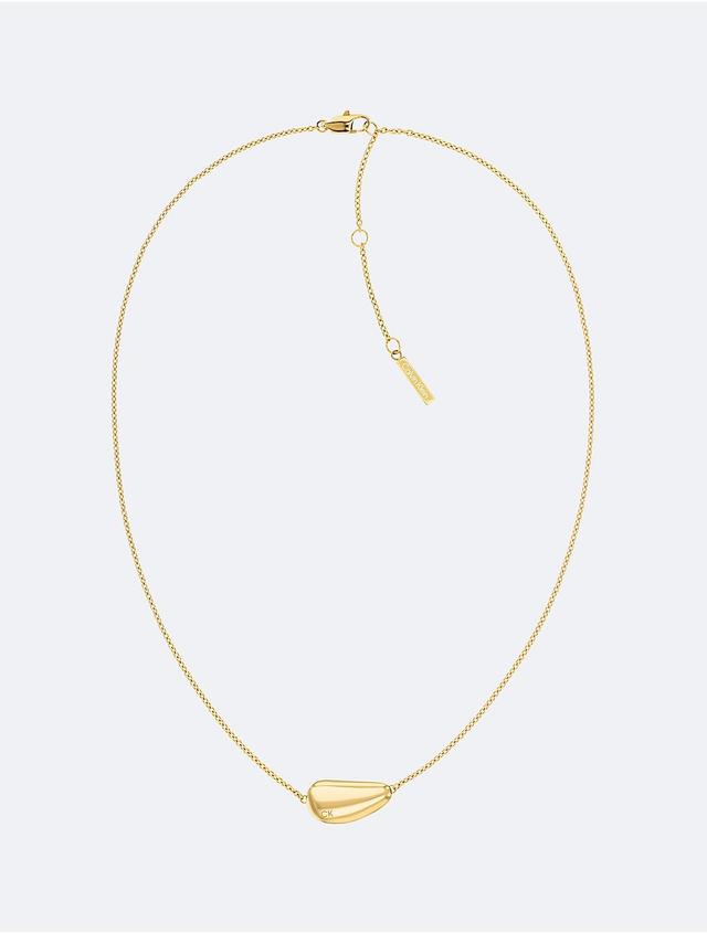 Calvin Klein Womens Drop Pendant Link Necklace - Metallic Product Image