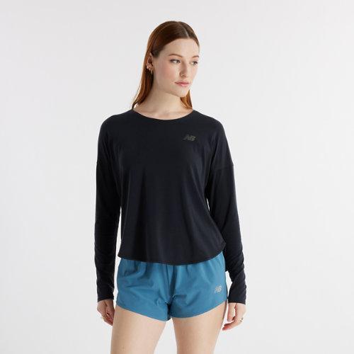 New Balance Women's Drapey Jersey Long Sleeve T-Shirt Product Image