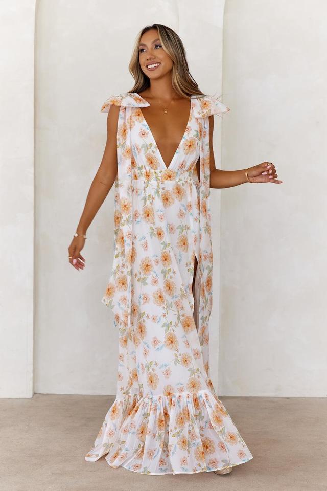 Beauty Of Springtime Maxi Dress White Product Image