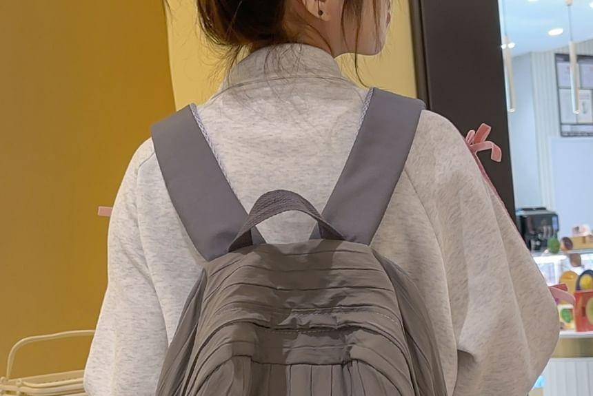 Plain Applique Nylon Backpack Product Image