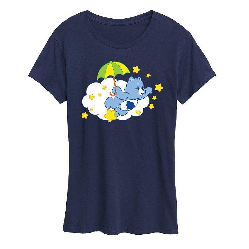 Womens Care Bears Grumpy Umbrella Graphic Tee, Girls Blue Product Image