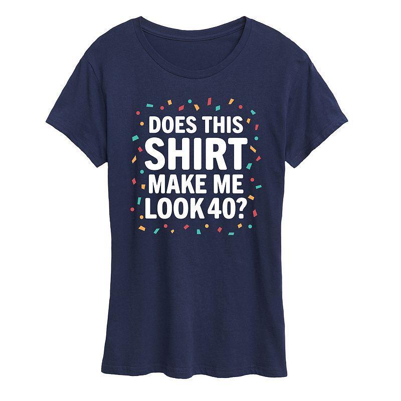 Womens Does This Shirt Make Me Look 40 Graphic Tee Blue Product Image