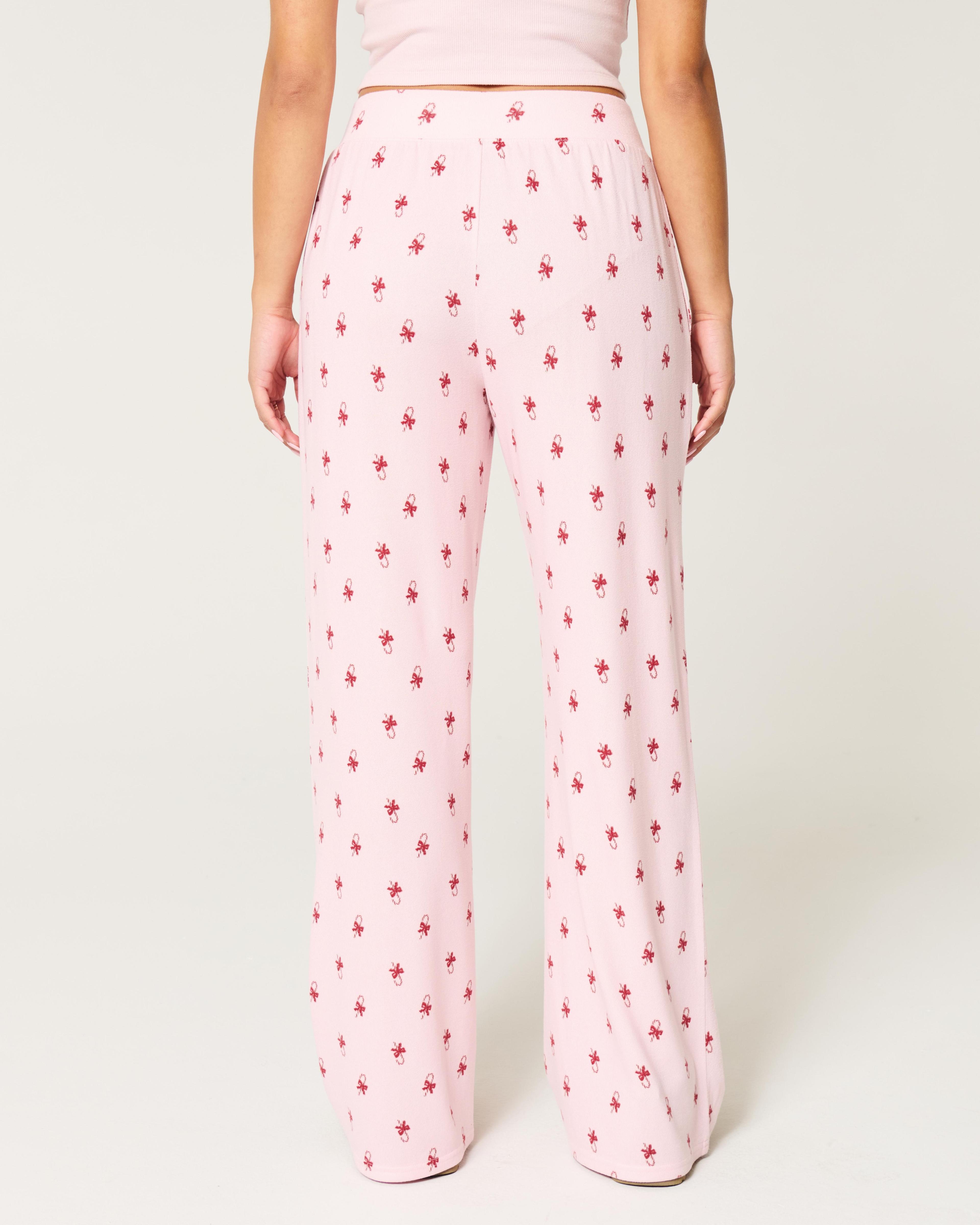 Cozy Wide-Leg Pajama Pants Product Image