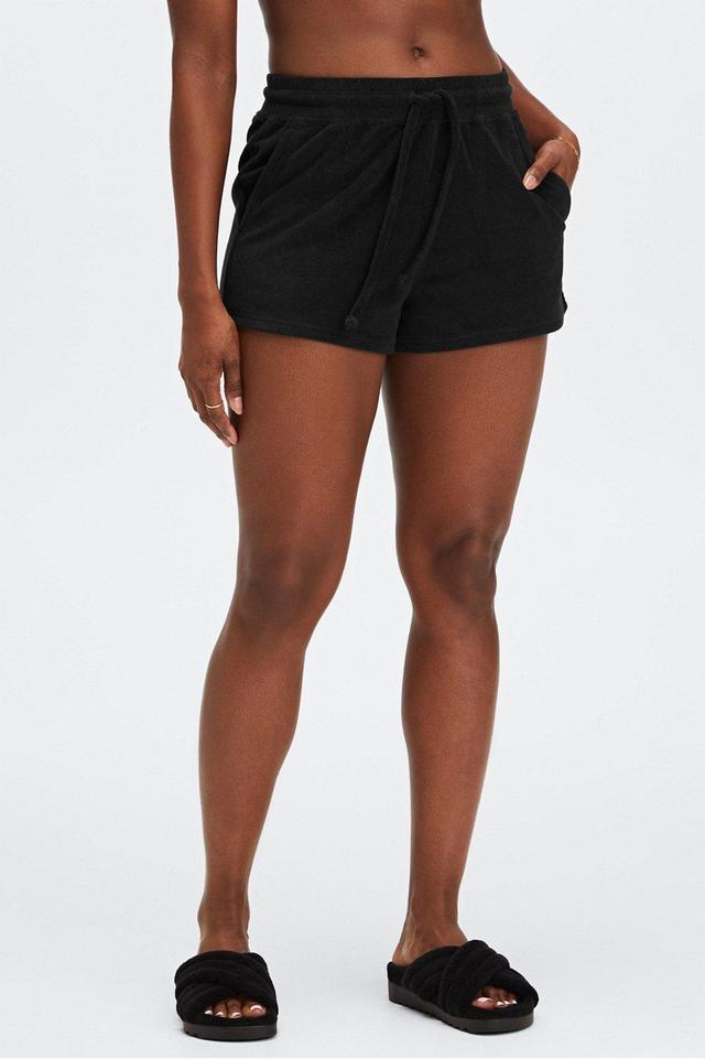 Fabletics Island Terry Short Short Womens black Size L Product Image