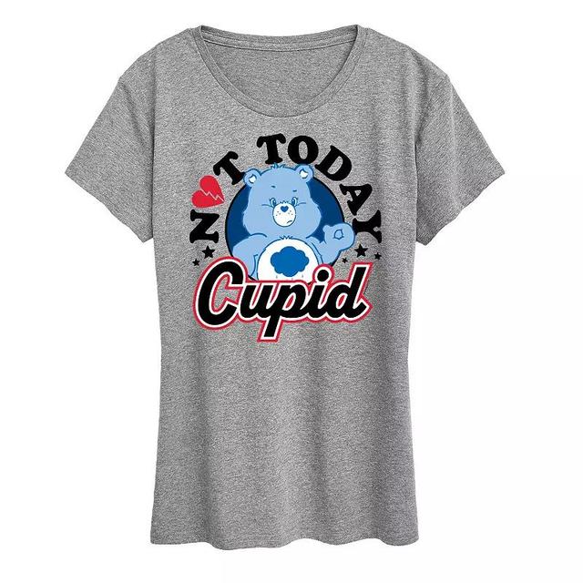 Womens Care Bears Not Today Cupid Graphic Tee Grey Gray Product Image