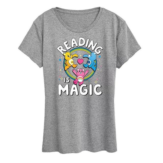 Womens Care Bears Reading Is Magic Graphic Tee Grey Gray Product Image