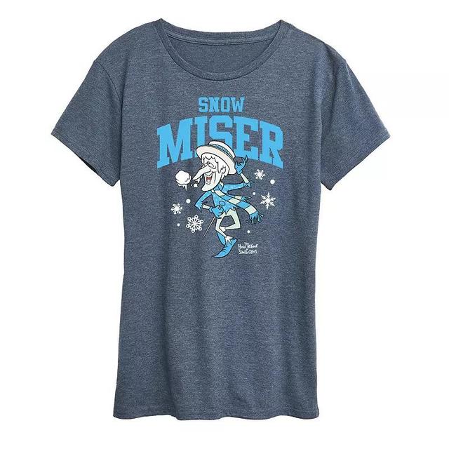 Plus The Year Without Santa Claus Snow Miser Graphic Tee, Womens Grey Blue Product Image