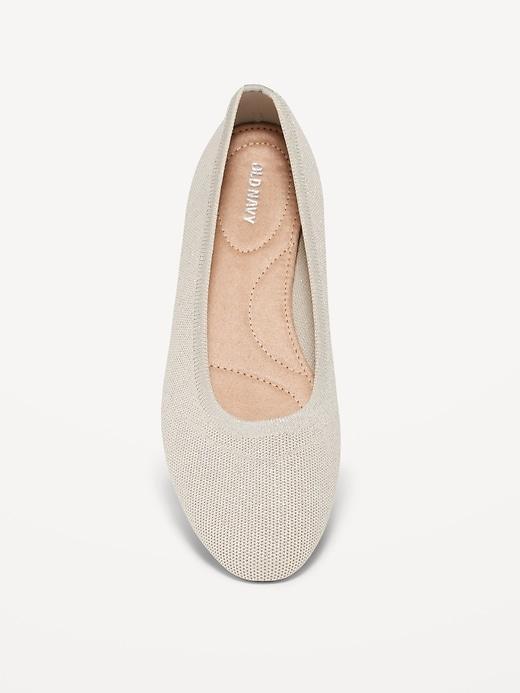 Knit Almond-Toe Ballet Flats Product Image