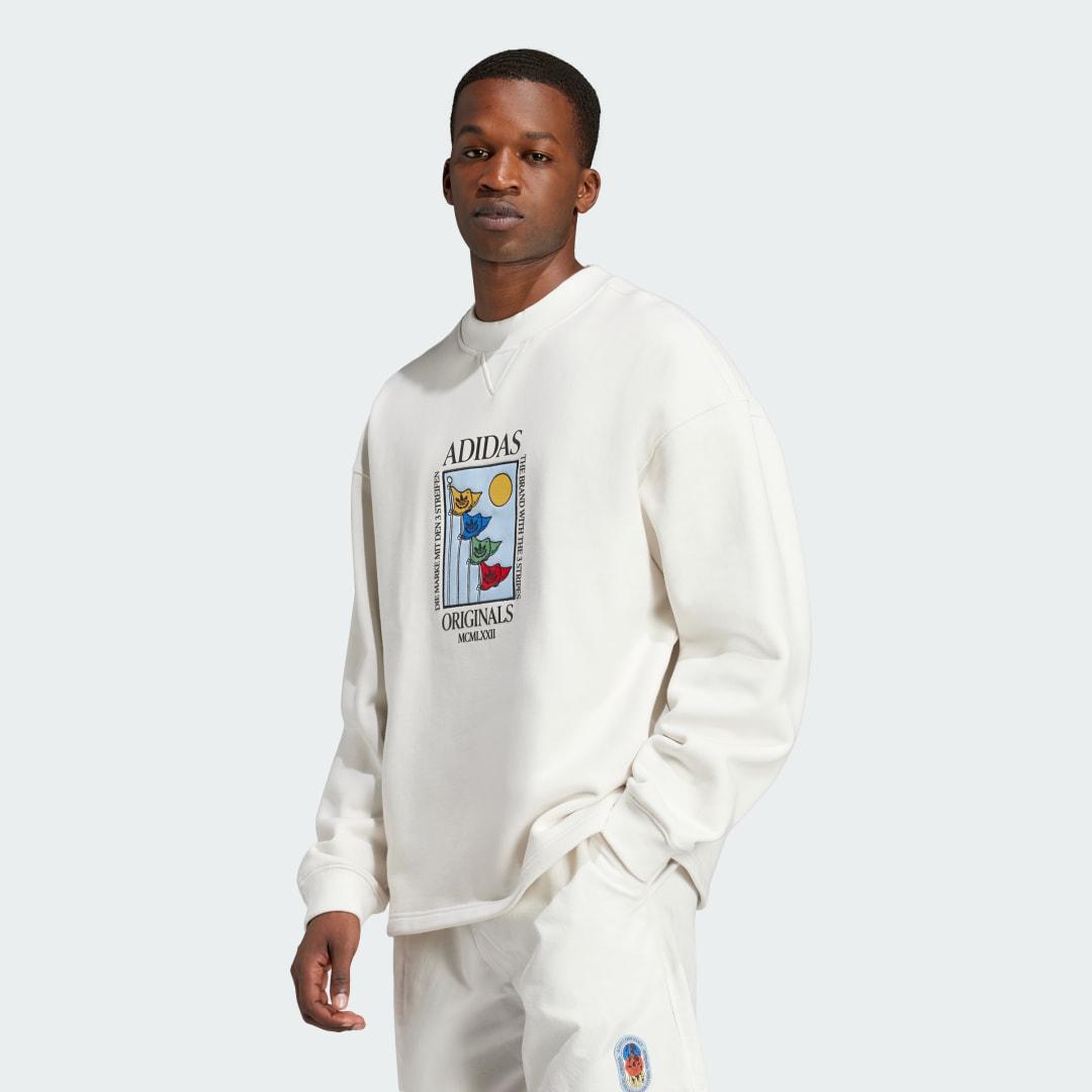 adidas OLPC Crew 2 Sweatshirt Cloud White L Mens Product Image