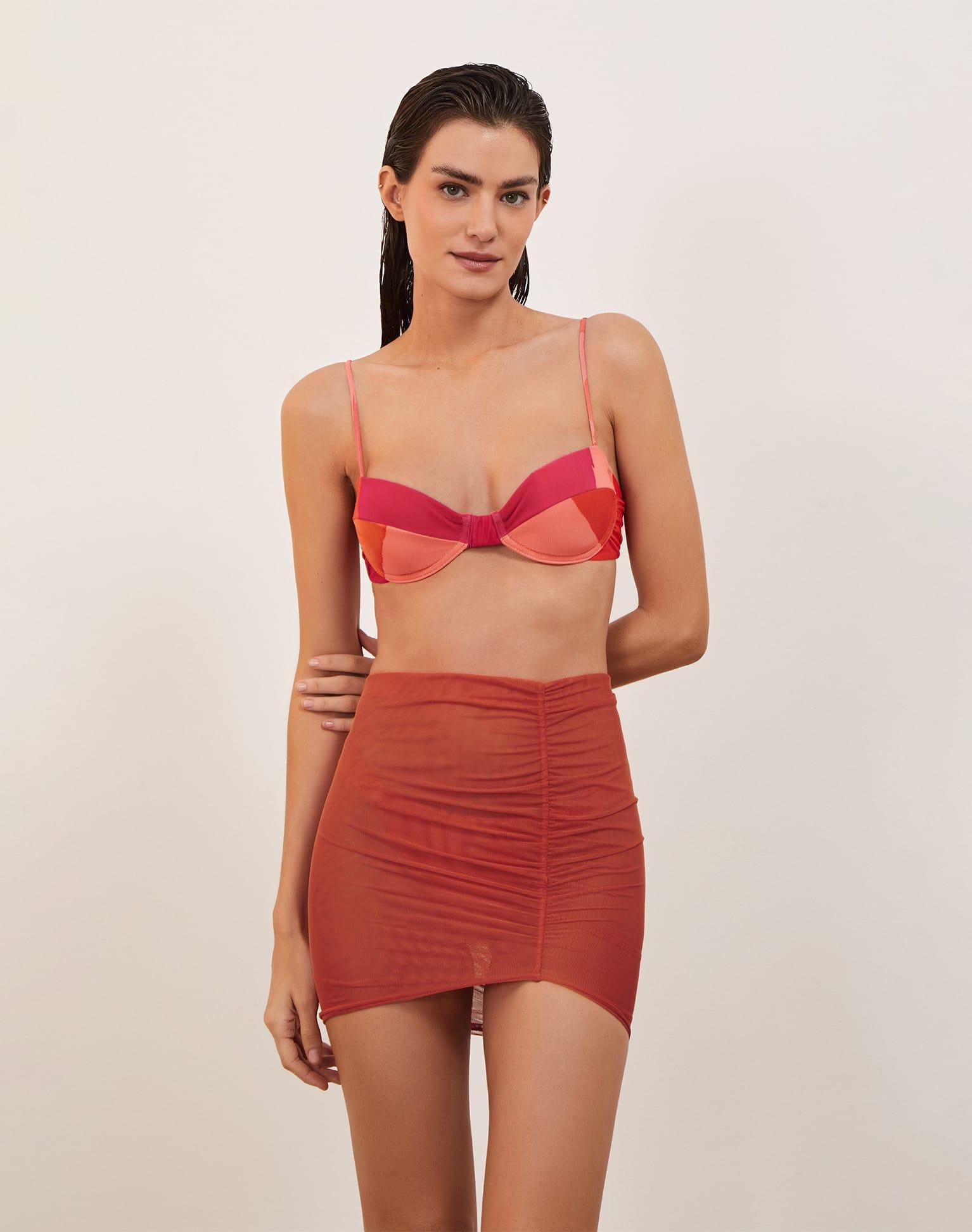 Lynn Mini Skirt - Grapefruit Product Image