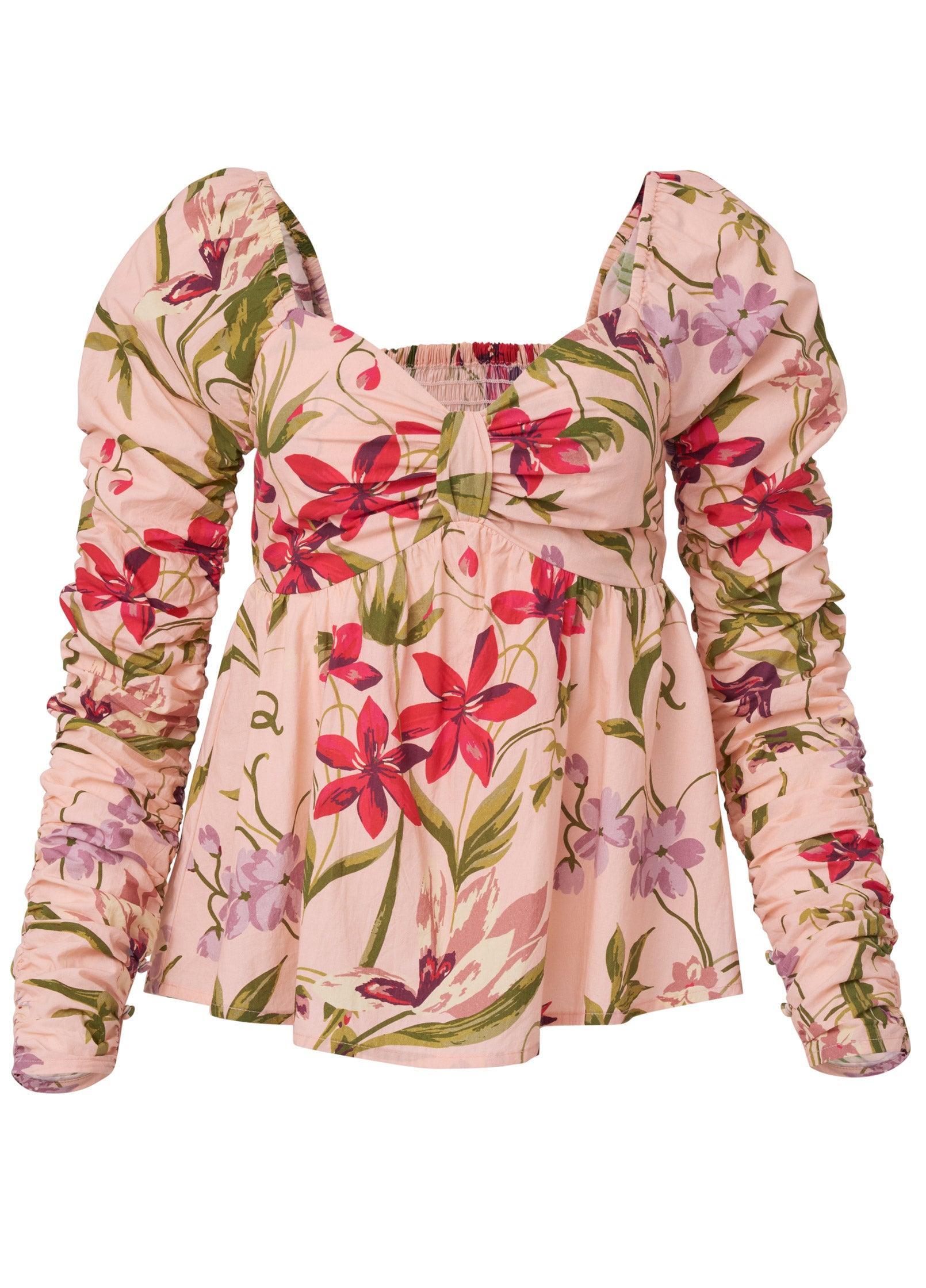 Floral Babydoll Top - Pink Multi Product Image