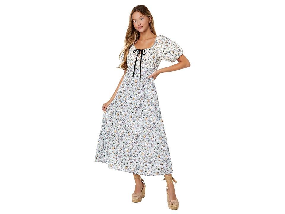 English Factory Floral Print Puff Sleeve Maxi Dress Women's Clothing Product Image