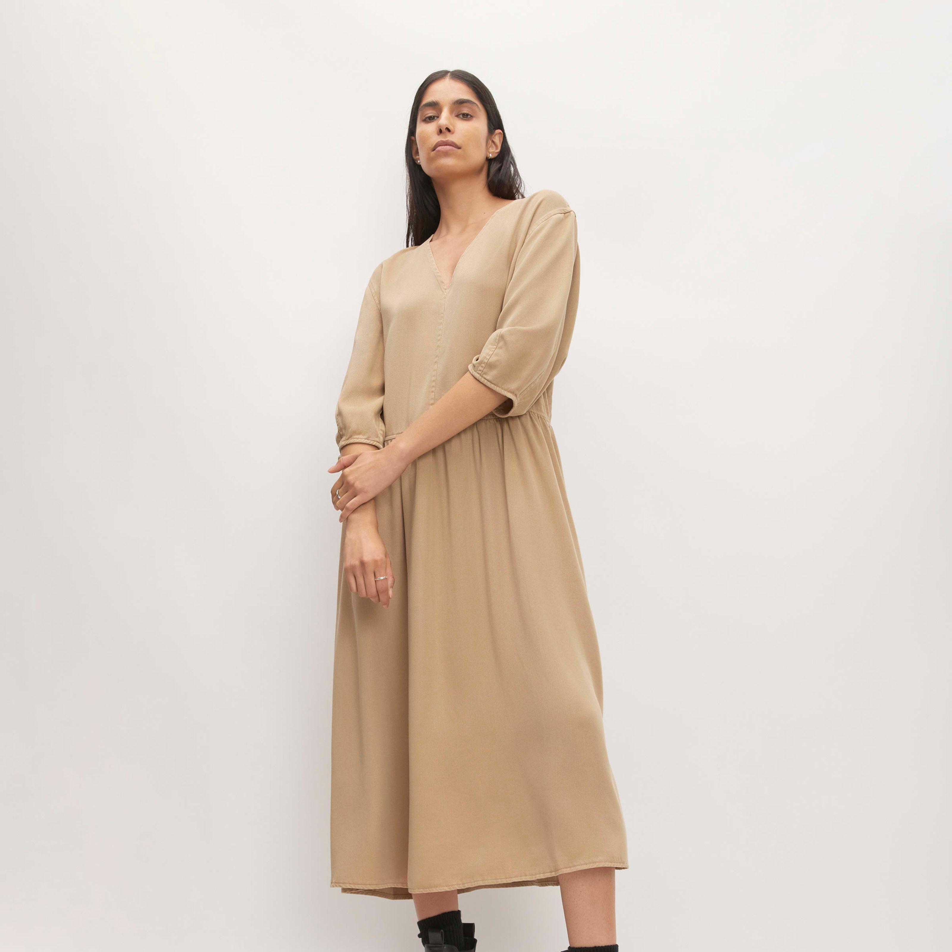 Womens TENCEL Puff-Sleeve Dress by Everlane Product Image