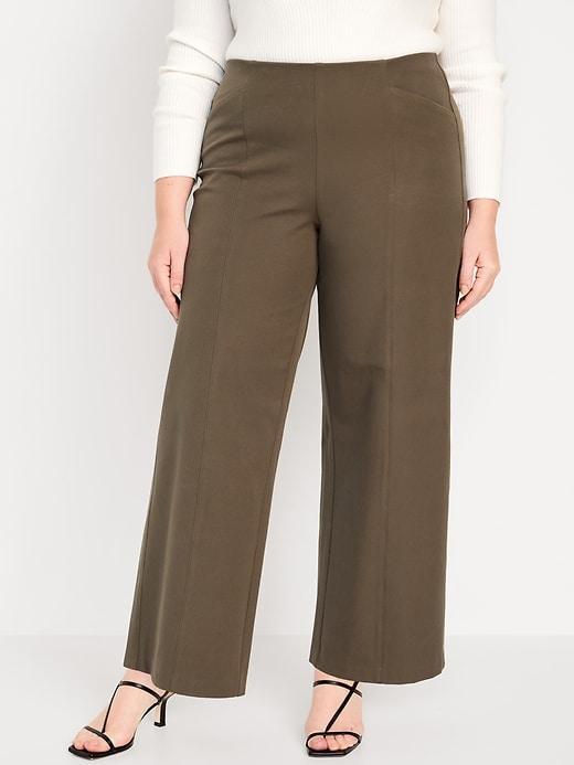 High-Waisted Pull-On Pixie Wide-Leg Pants Product Image