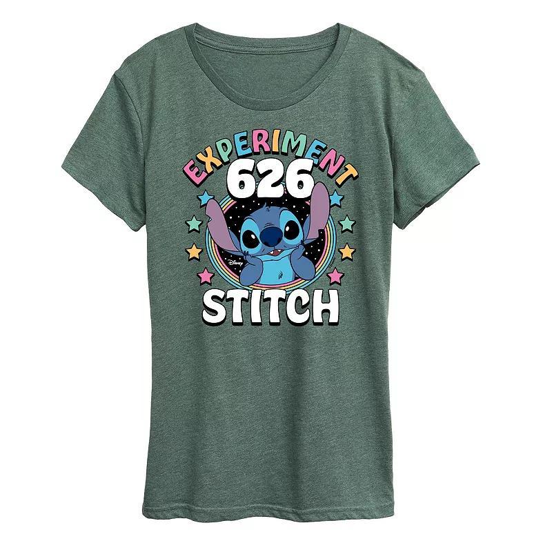 Disneys Lilo & Stitch Womens Experiment 626 Graphic Tee Grey Green Product Image