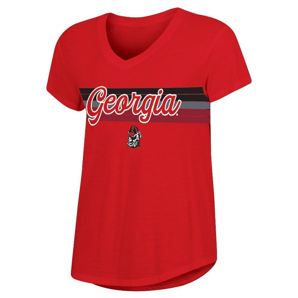 NCAA Georgia Bulldogs Womens V-Neck T-Shirt Product Image