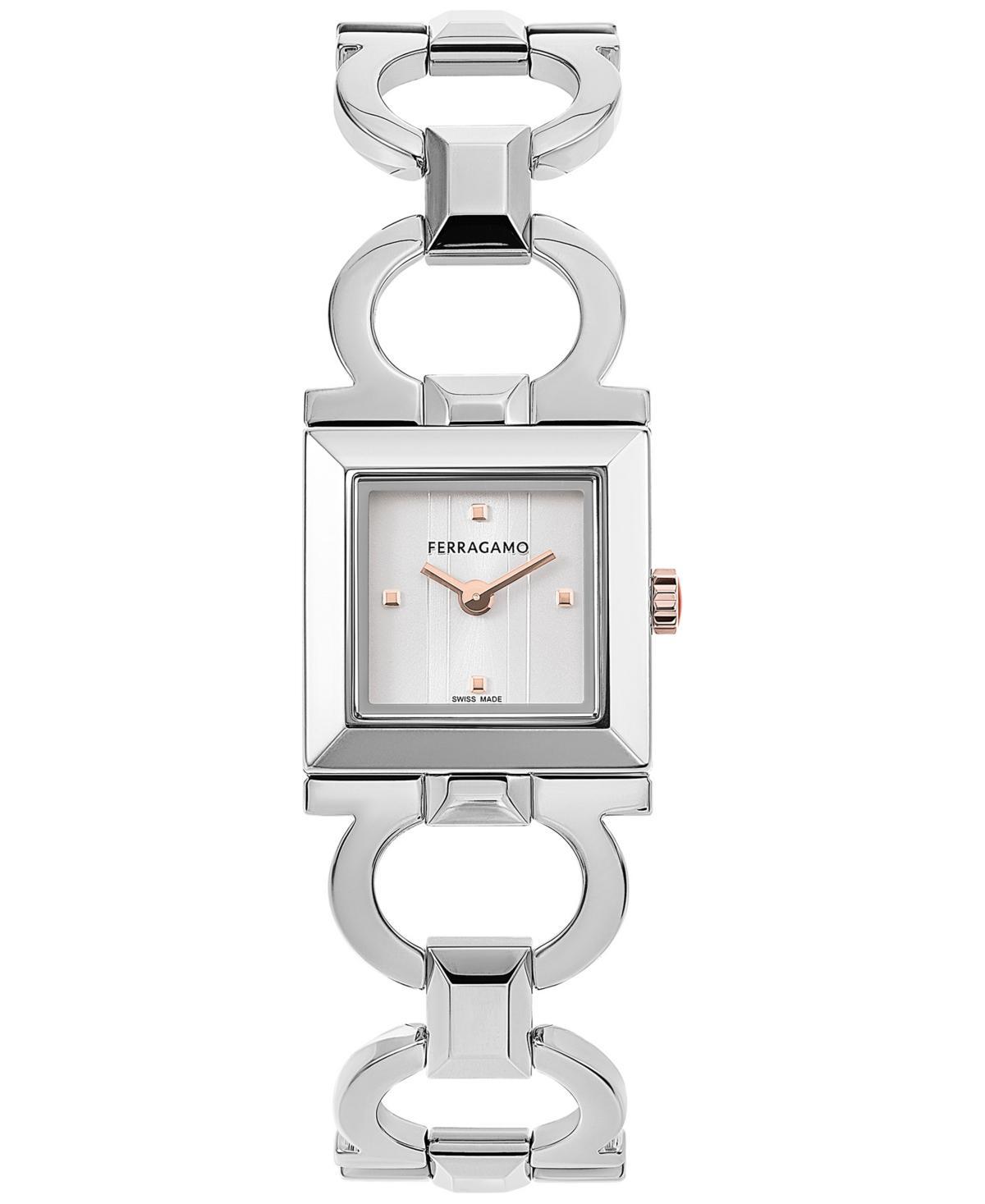 Salvatore Ferragamo Womens Swiss Silver-Tone Bracelet Watch 20mm Product Image