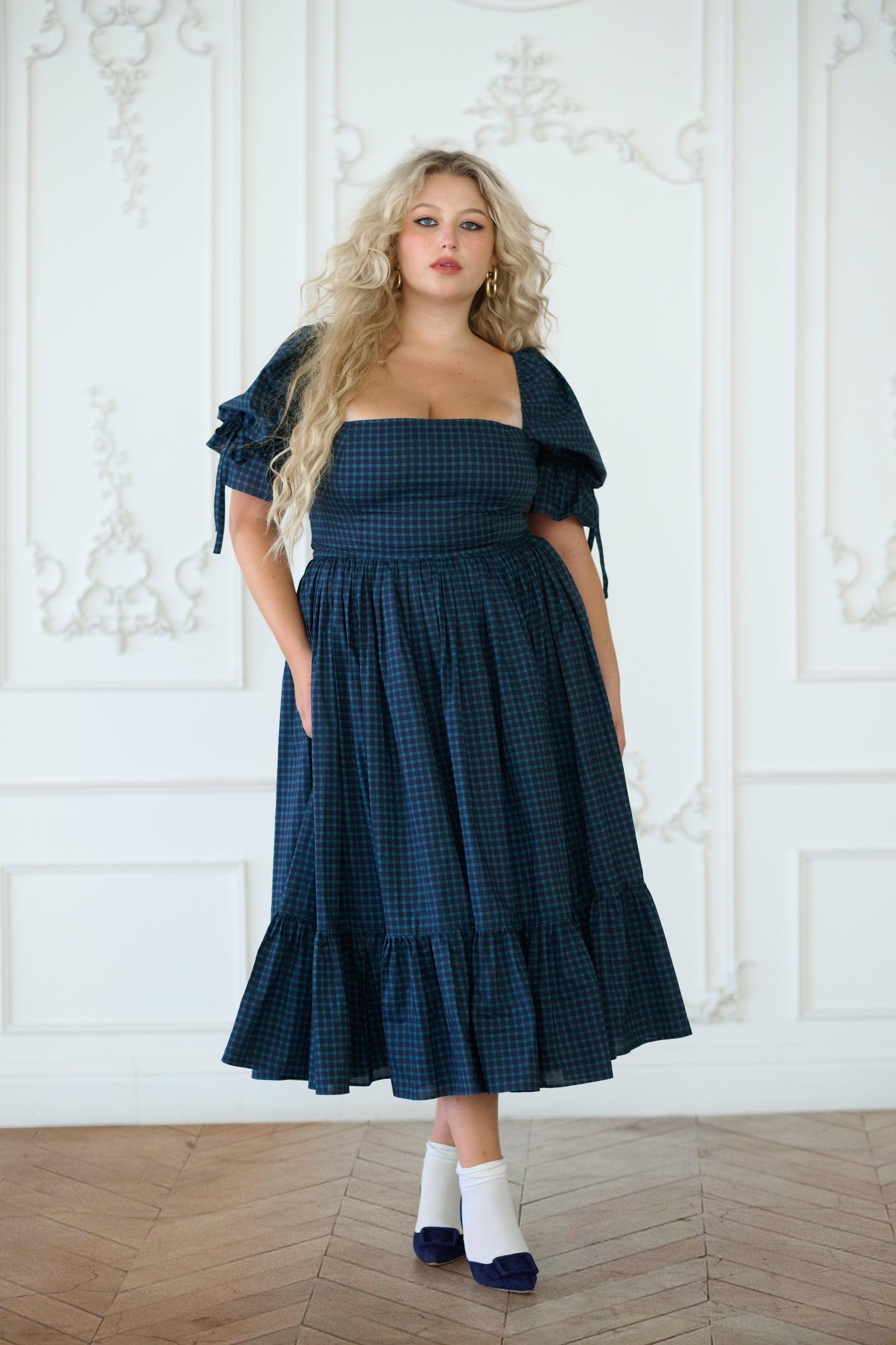 The Farmhouse Tartan Market Dress Product Image