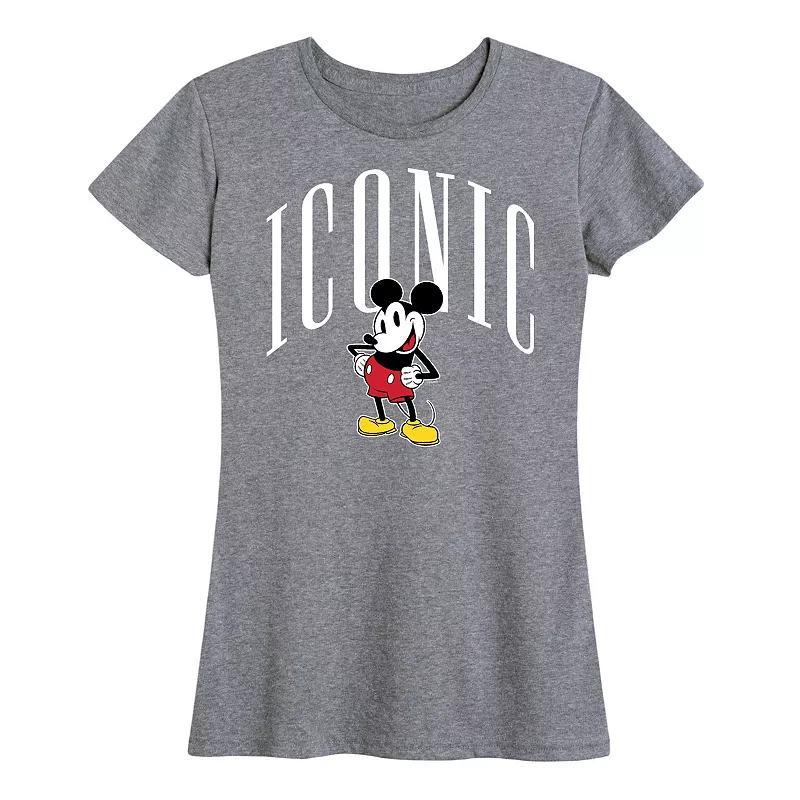 Disneys Mickey Mouse Womens Iconic Graphic Tee Blue Product Image