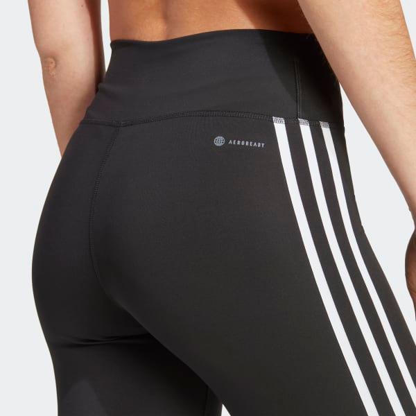 Train Essentials 3-Stripes High-Waisted 3/4 Leggings Product Image