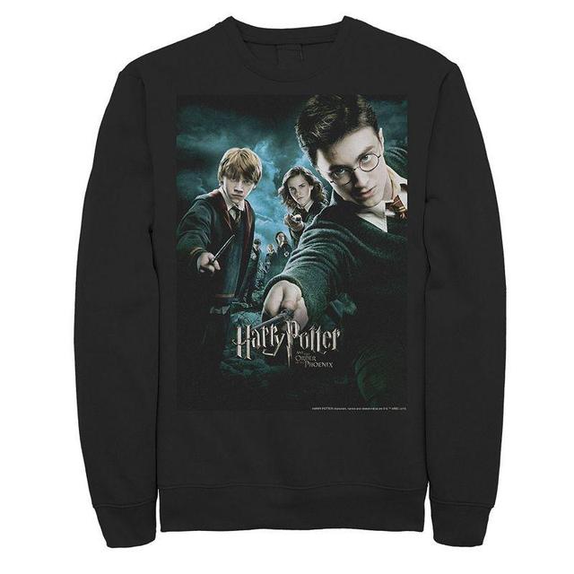 Mens Harry Potter Order Of The Phoenix Wands Drawn Poster Fleece Graphic Pullover Product Image