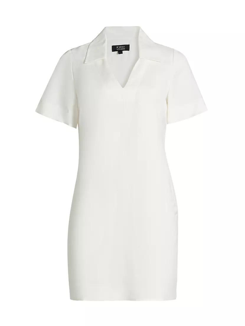 Womens Polo Linen-Blend Minidress Product Image