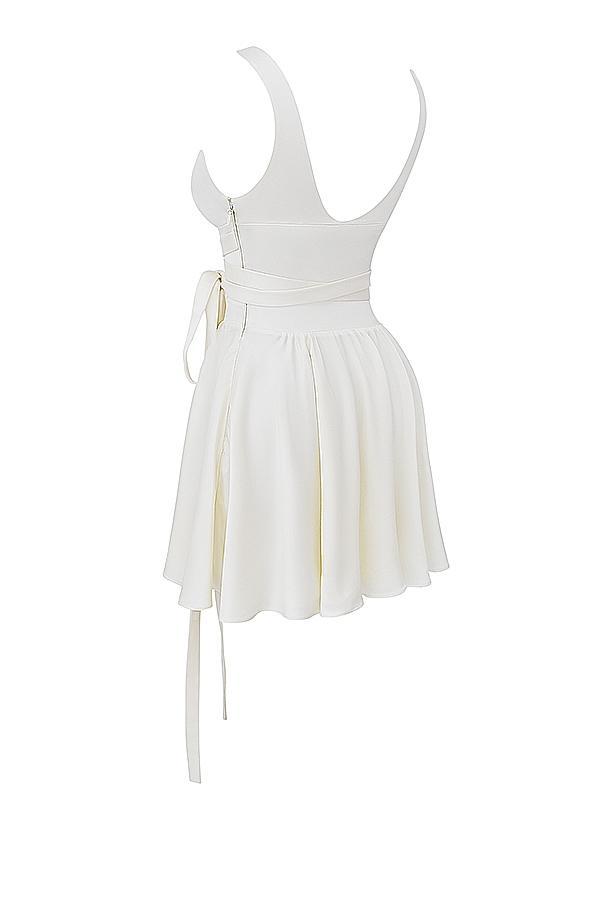 Shiema Ivory Floaty Mini Dress Product Image