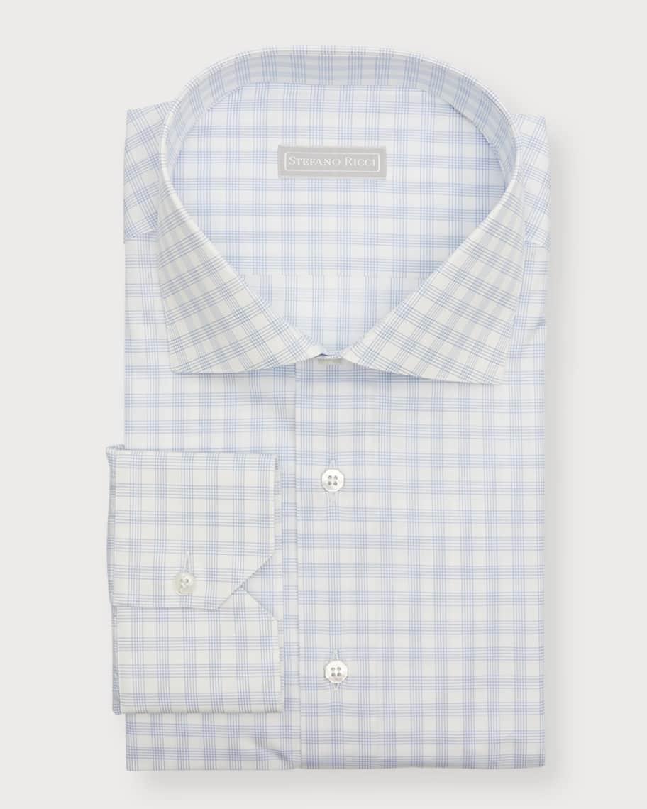 Men's Cotton Check Dress Shirt Product Image