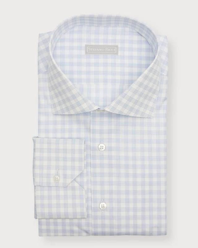 Men's Cotton Check Dress Shirt Product Image