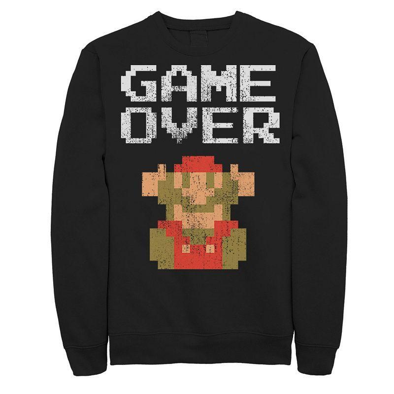 Mens Nintendo Super Mario Classic Game Over Mario Fall Sweatshirt Product Image