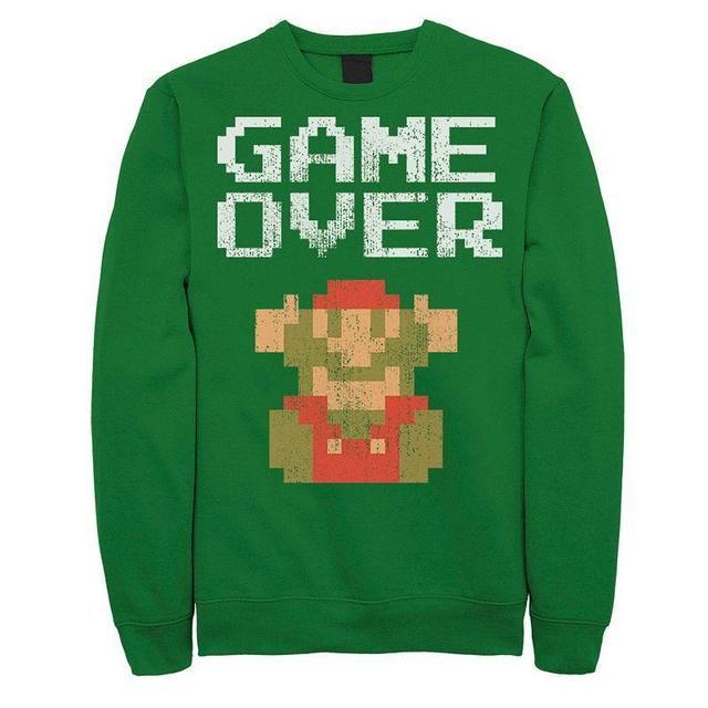 Mens Nintendo Super Mario Classic Game Over Mario Fall Sweatshirt Product Image