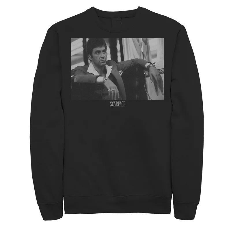 Mens Scarface Tony Montana Sitting Portrait Logo Sweatshirt Product Image